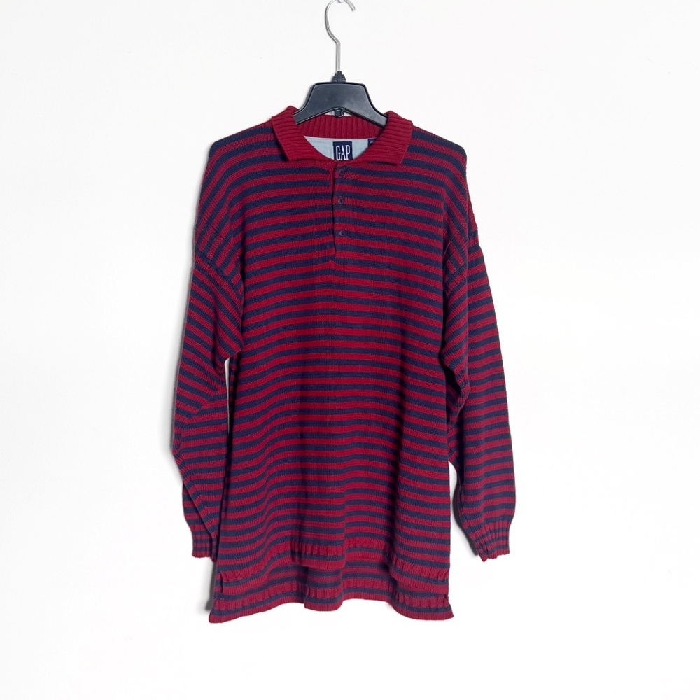 🌿Final Sale 
Vntg GAP Heavyweight Cotton Knit Sweater Polo‎